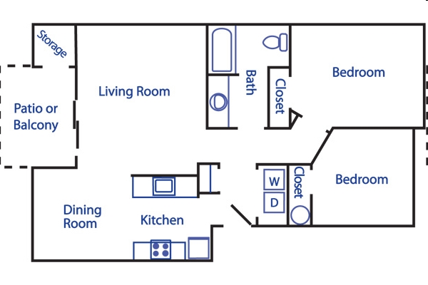 2BR/1BA - Boulder Creek Apartments