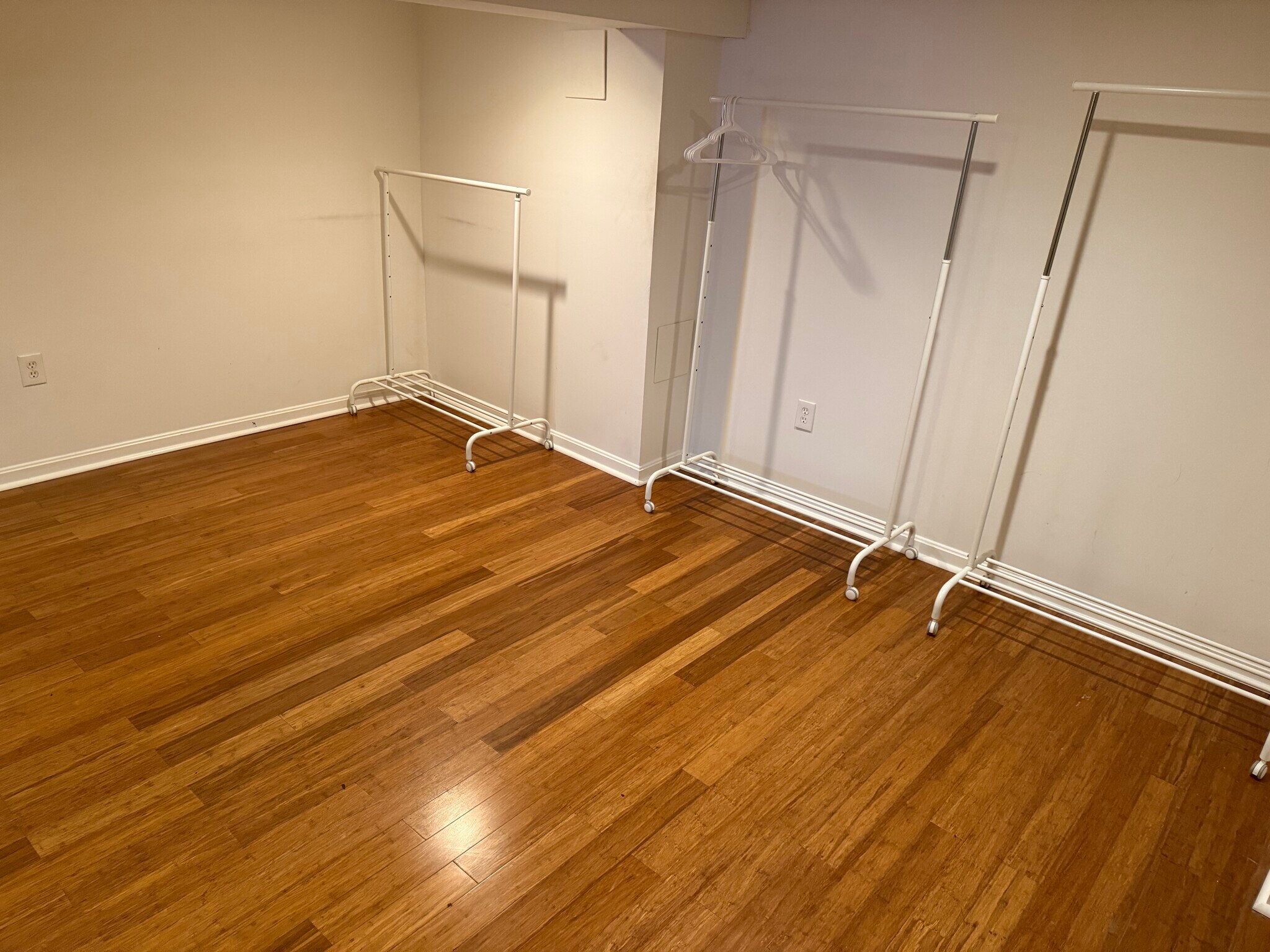 Clothing racks in basement available for use - 4020 Blaine St NE