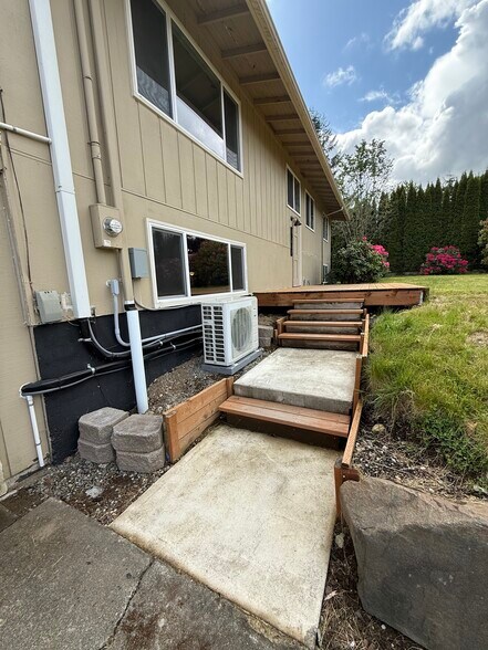 Steps and front deck from driveway - 13016 16th St NE