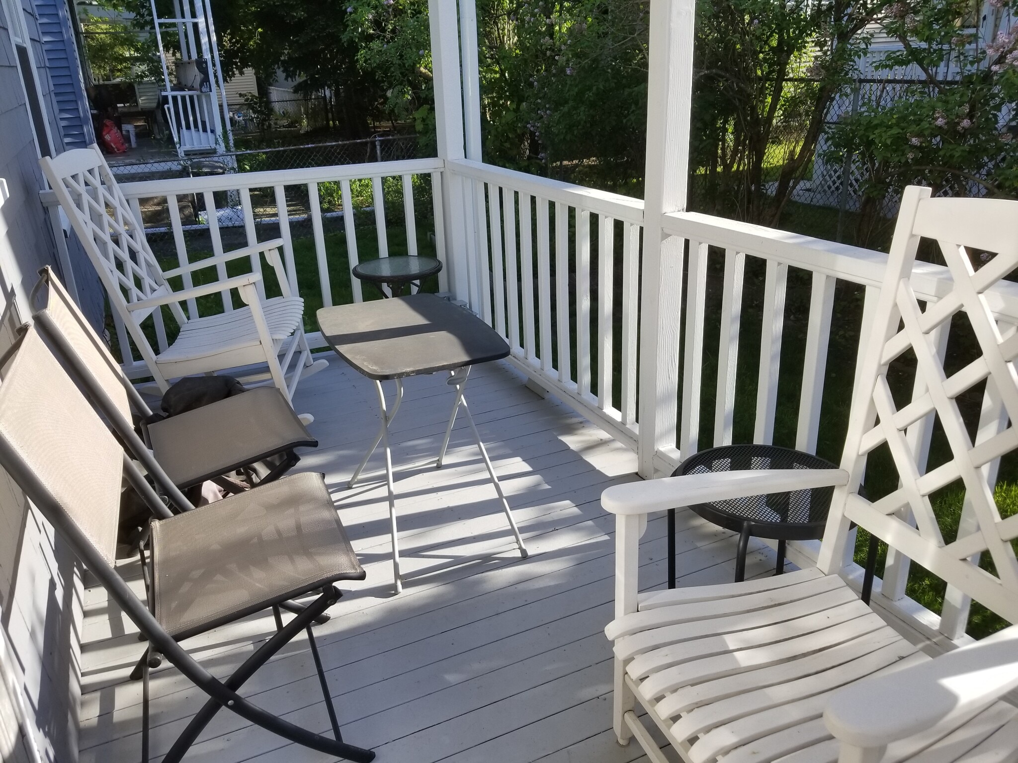 Back porch l, view of yard - 29 Rose St