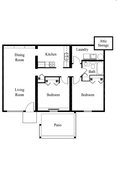 2BR/1BA - Greengate Apartments