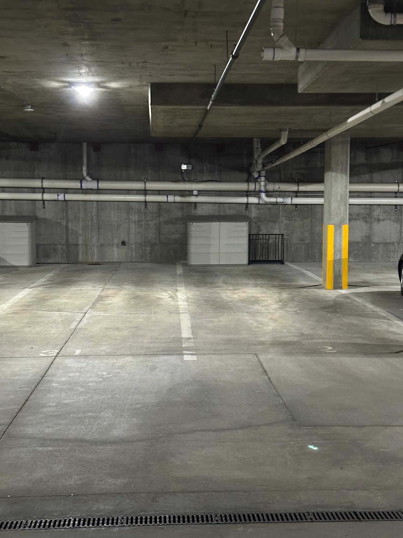 2 car tandem parking space. Storage container at front of parking space included. - 7820 Inverness Blvd