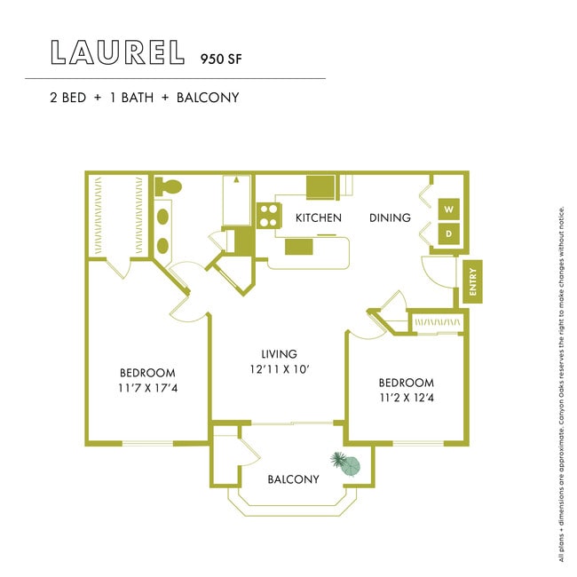 Floorplan - Canyon Oaks Luxury Apartments