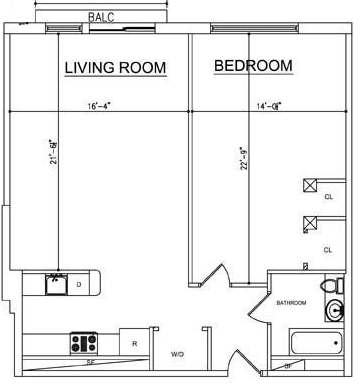 1BR/1BA - Ocean Blue