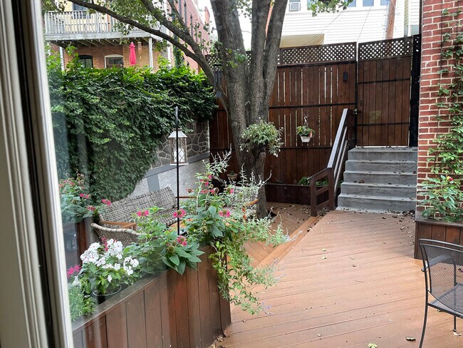 back entrance to deck from Monroe st - 1869 Park Rd NW