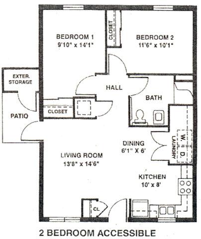 2BR/1BA - Chase Crossing Apartments