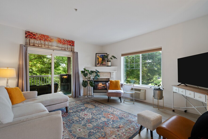 Living Room and Balcony with Park Views - 10800 SE 17th Cir