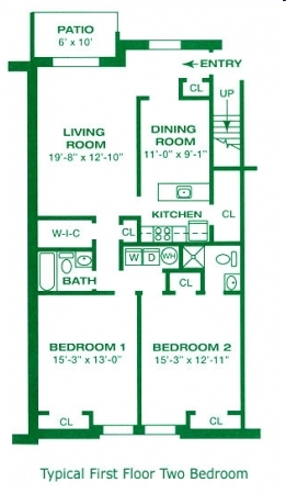 Two Bedroom - Whiteland West Apartments