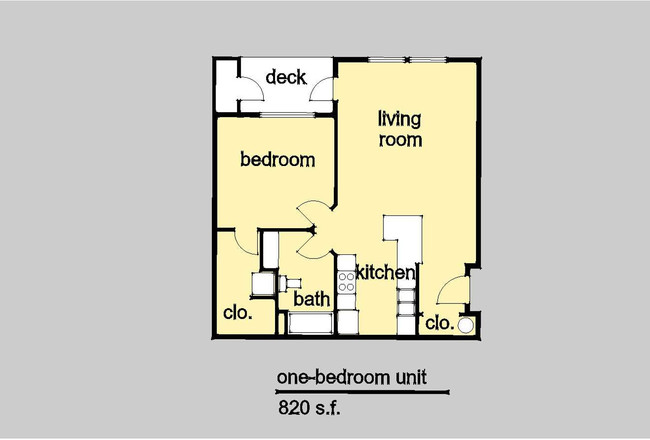 1 Bedroom 1 Bathroom - Huntington Place Apartments