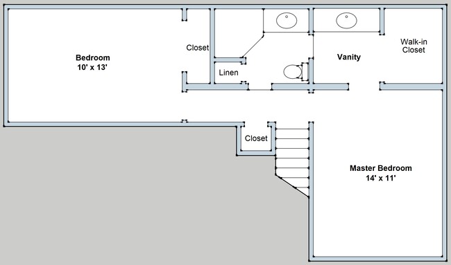 Upstairs Floorplan - 1414 Brockman Cir