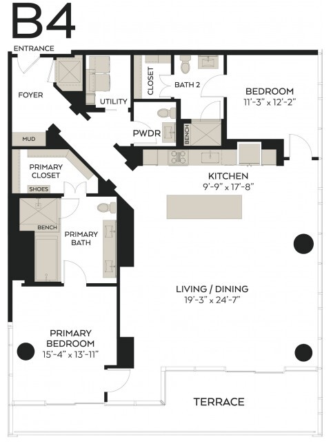 Floor Plan of the Condo - 3039 Nowitzki Way