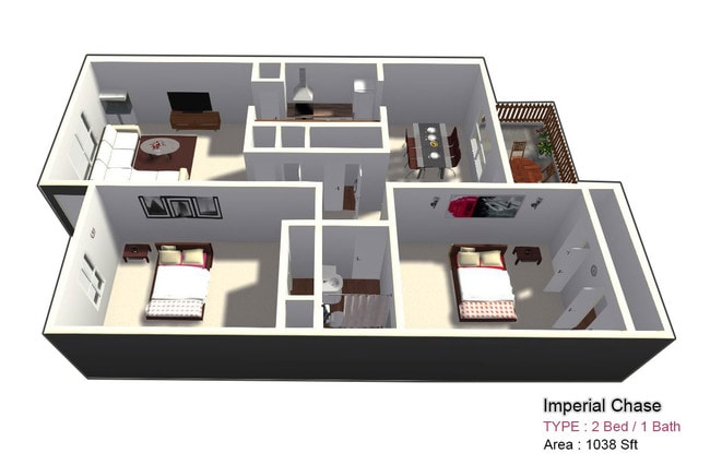 Two Bed / One Bath - Imperial Chase