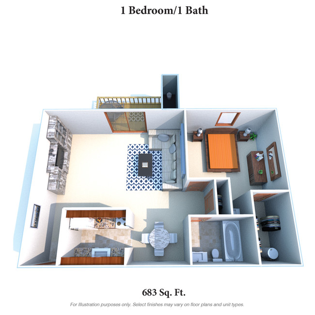 Floorplan - Four Worlds Apartments