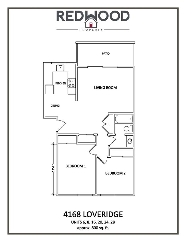Floorplan - Updated Cozy Apartments at Loveridge Road