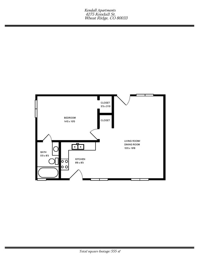 Floorplan - Kendall Street Apts