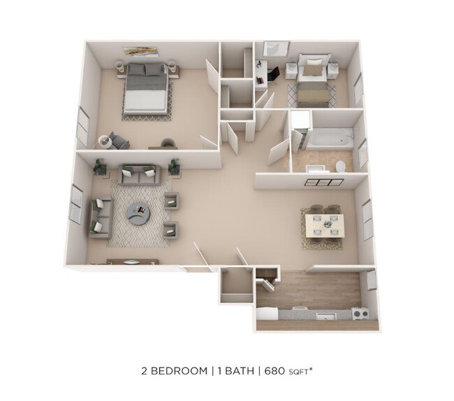 Floorplan - Brighton Gardens Apartment Homes