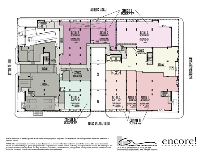 Retail Floor Plan - Encore Condominiums