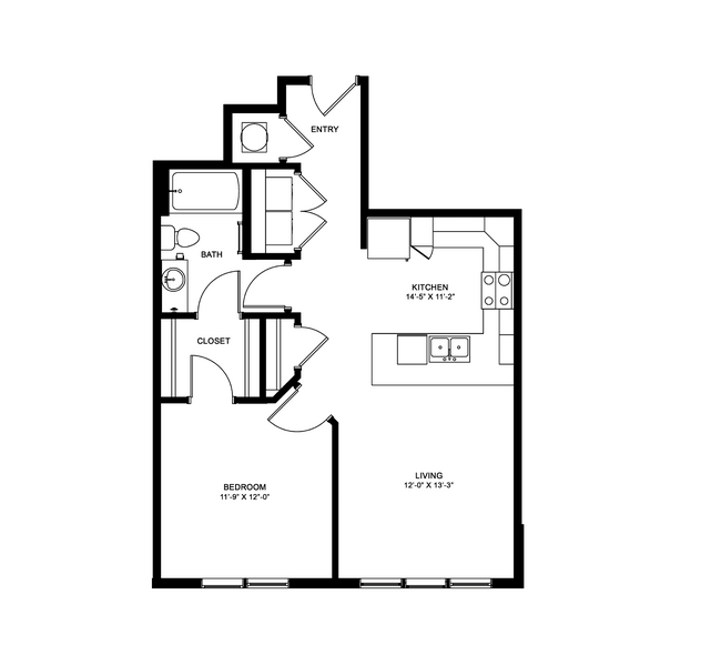 Floorplan - The Flats Exchange on Erwin Apartments