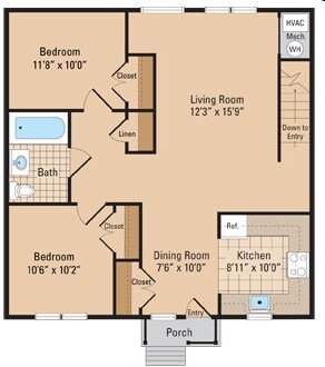 2BR/1BA - Martin Luther King I & III