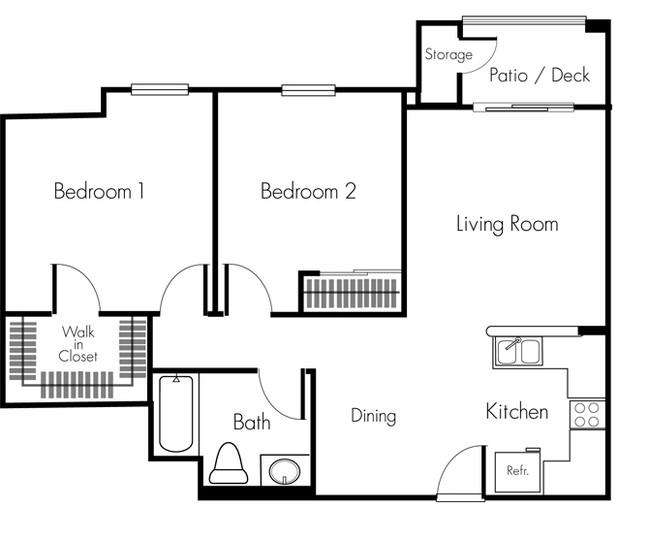 2BR/1BA - Dorado Senior Apartments