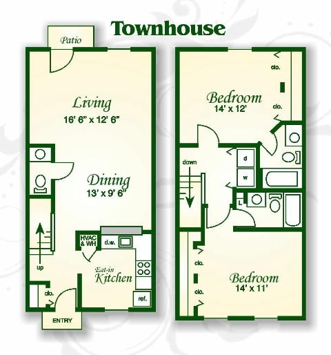 Floorplan - Crabtree Crossing Apartments and Townhomes