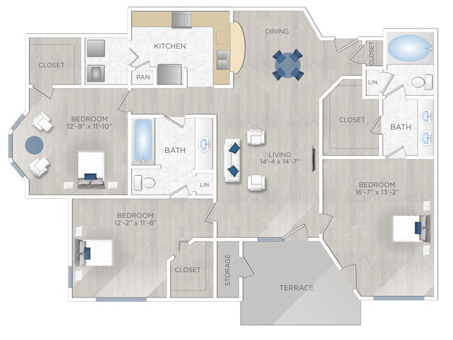 Floorplan - Montecristo Apartments