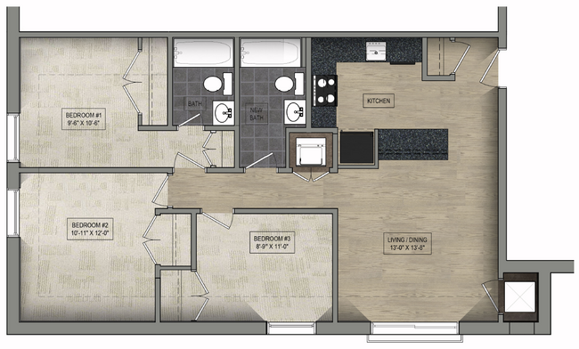 Floorplan - Parkway Overlook Apartments