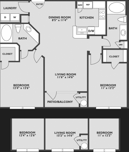 2BR/2BA - White Flint Station