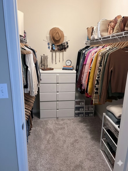 Decent sized walk in closet in the primary bedroom. - 8427 Thunder Ridge Way #203