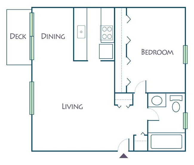 1 Bedroom Alki Big Livingroom.jpg - Madison at River's Edge- Retired
