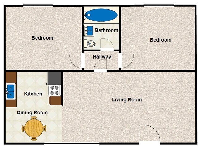 2BR/1BA - Glen Forest Apartments