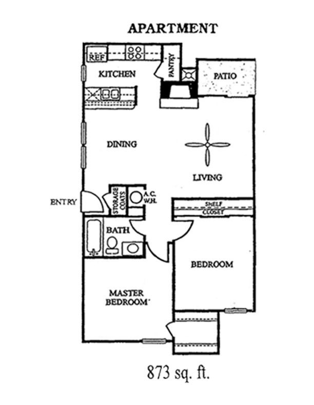 Apartment Floor Plan - Hunterwood