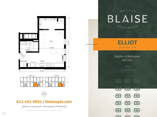 Floorplan - Blaise Apartments