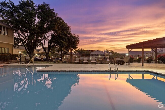 Pool-Side View at Chevy Chase in Austin, TX 78752