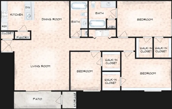Floorplan - Capewood Apartments