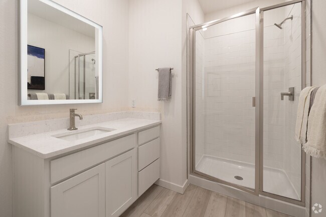 2BR, 2BA - 1,101SF - Primary Bathroom - Residences at Victory Ridge