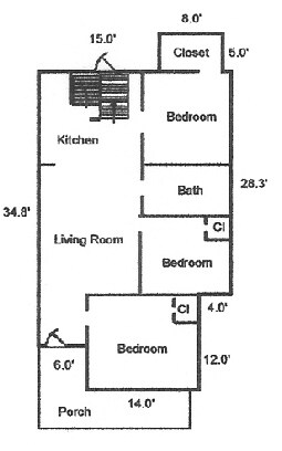 floor plan - 605 1/2 N State St