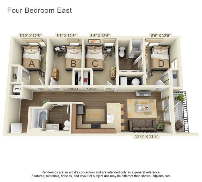Floorplan - 75 Armory | Student Housing