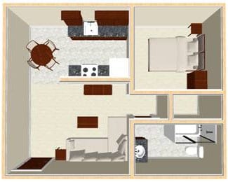 1BR/1BA - The Birches