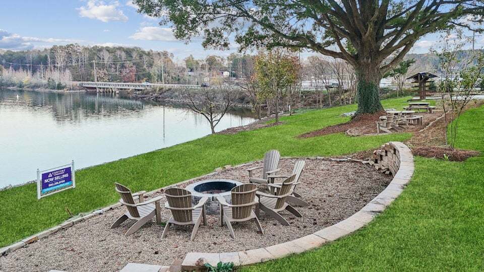 fire pit gathering area by the water - 4455 Reed Creek Dr