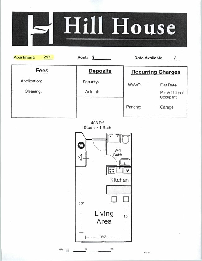 Unit 227 - Hill House Apartments