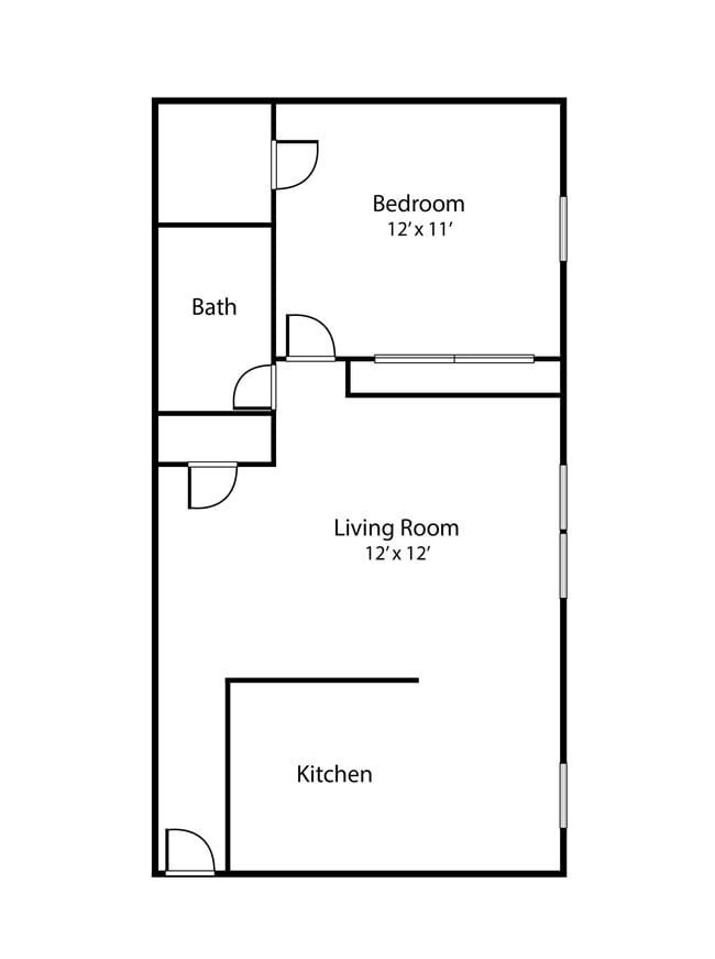 1 Bedroom Floor Plan | Morrisville Meadows - Morrisville Meadows