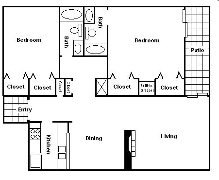 2BR/2BA - Ayla at Castle Hills