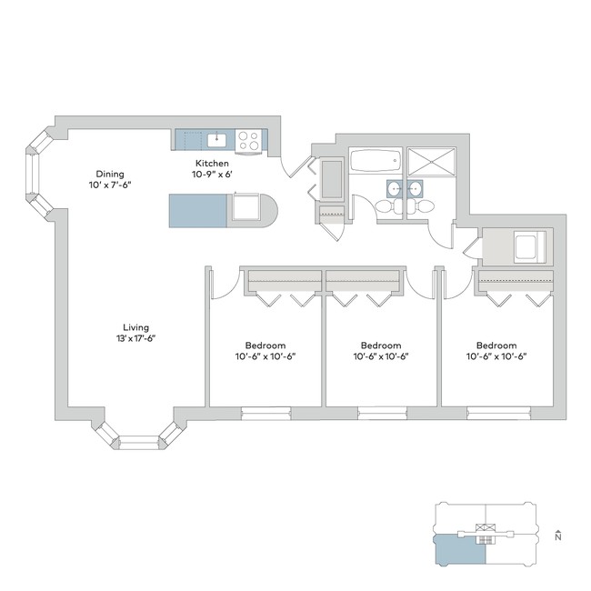 Floorplan - 1400 E. 57th Street