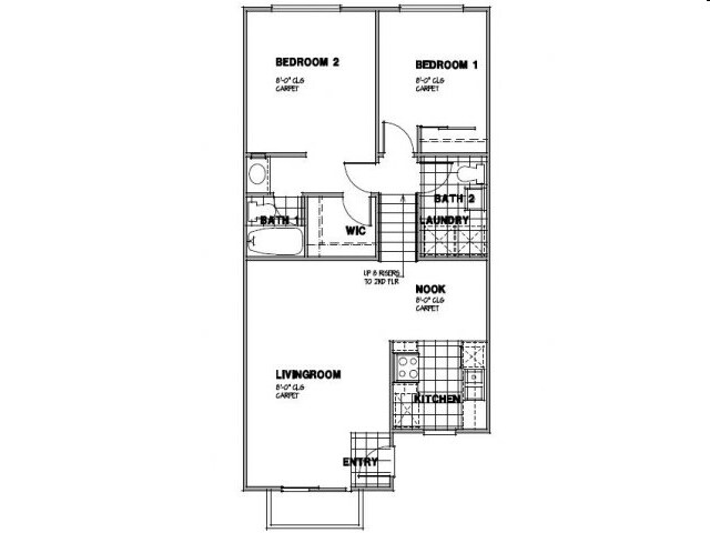 2 bedrooms 1.5 bathrooms split level - Suntree East Apartments