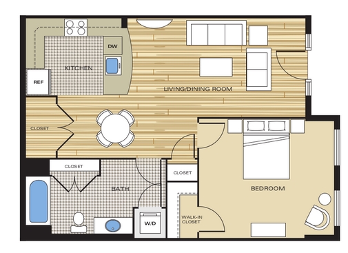 1BR/1BA - Clayborne Apartments