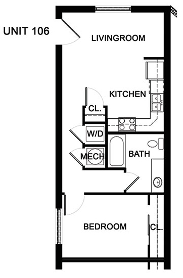 1BR/1BA - Ware Hotel