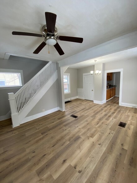 Living Room and Dining Room - 539 Isbell St