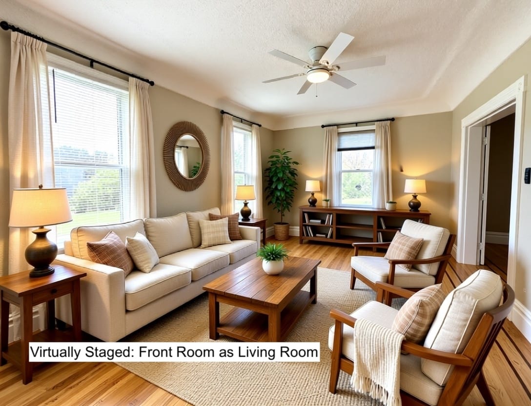 Bedroom 3 or Living Room - Virtually Staged - 412 Kentucky St