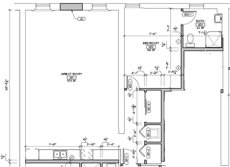 Drawing - 332 Pennsylvania Ave W